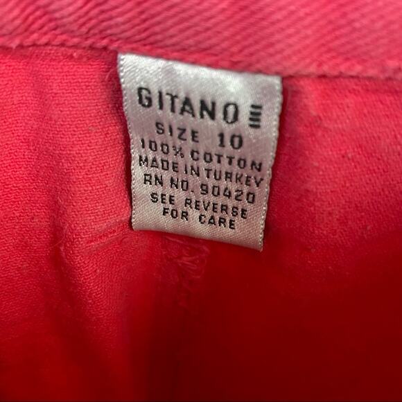 Gitano Vintage Gen X 80's Pink Very High Rise Pleated 100% Cotton Shorts Size 10 - Picture 5 of 5